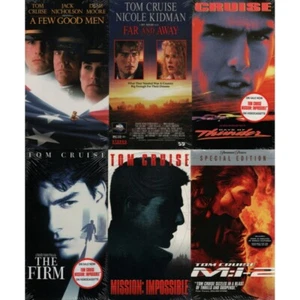 6 Tom Cruise VHS Factory Sealed Action Movie Lot 1990s Bundle Collection Set VTG - Picture 1 of 8