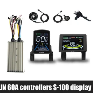 E-bike 48V-72V 1000W-3000W 60A Dual Mode Sine Wave Motor Controller +Display Kit - Picture 1 of 31