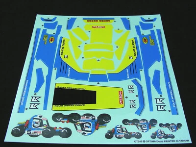 New Kyosho OPTIMA 2016 4WD Off Road Buggy Racer Precut Graphics Decal Sheet HUGE - Image 1 of 4