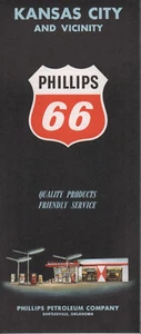 1961 Phillips 66 Road Map: Kansas City NOS - Picture 1 of 1