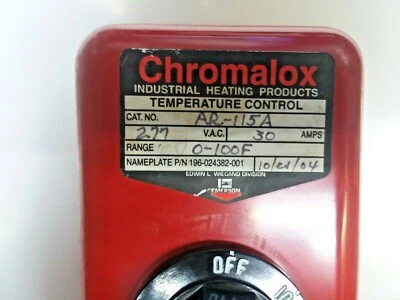 CONTROL DE TEMPERATURA CHROMALOX 299639 AR-115A 0-100* #214 Foto 1 de 2