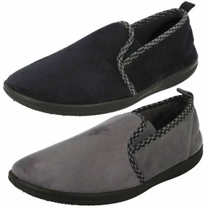Mens Padders Lewis Navy Or Grey Slippers Wide G Fitting - Picture 1 of 19