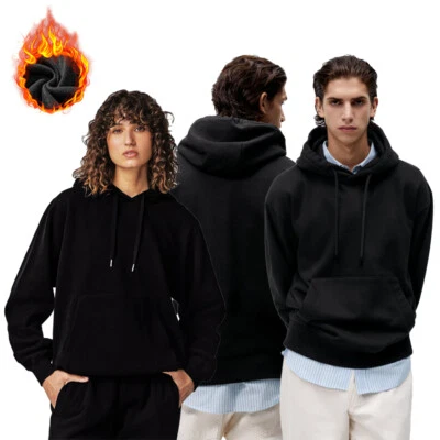 Informal Pullover Sudadera con Capucha Cálida Polar Sudadera Jersey Suéter Chaqueta Unisex Foto 1 de 4
