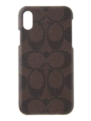 Coach Нью-Йорк подпись красного дерева коричневый логотип холст телефона чехол для Iphone X, XS - Изображение 1 из 2