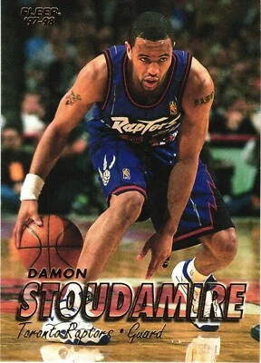 Tarjeta de baloncesto Fleer #280 Damon Stoudamire Toronto Raptors 1997-98 Foto 1 de 2