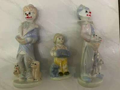Porzellanfiguren Clown 3 St. ca. 20 cm hoch - Bild 1 von 4