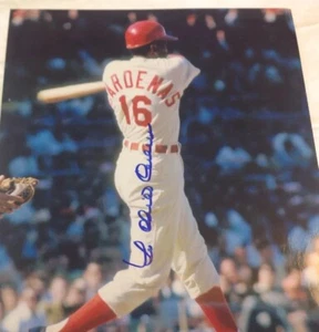Foto autógrafa de Leo Cárdenas 8x10 Cincinnati Reds A1 - Imagen 1 de 2