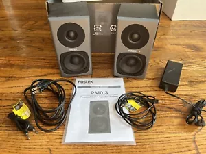 Fostex PM0.3 Personal Active Speaker System Monitors Original Box & Manual - Picture 1 of 3