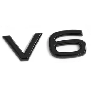 Original VW V6 Schriftzug schwarz hinten Heckklappe Emblem Logo OEM - Bild 1 von 1