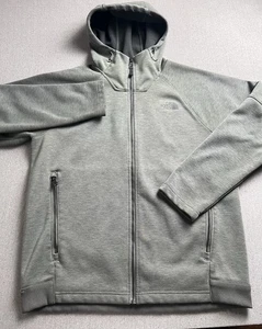 The North Face Jacket Mens L Gray Full Zip Softshell Hooded Outdoors Casual - Picture 1 of 17