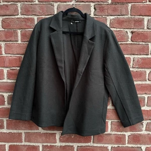 Eileen Fisher $328 Women's Boiled Wool Jersey Blazer Open Front Olive XL - Picture 1 of 11