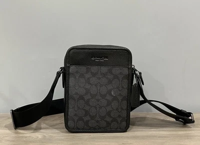 Bolso Bandolera COACH Sullivan Signature Lona y Cuero Carbón/Negro CAT78 Foto 1 de 4