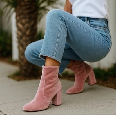 Botines Aquazzura Rosa So Me Terciopelo EU 38.5 Foto 1 de 4