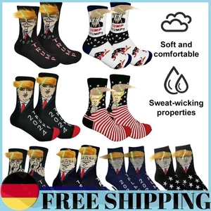 President Donald Trump Crew Socks Streetwear Hip Hop Skateboard Long Socks Funny - Picture 1 of 33