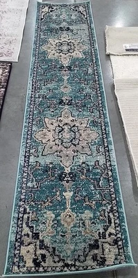 Tapete de rosca puxada TEAL / NAVY 2'-0" x 8'-0", preço reduzido 1172791602 MAD473K-28 - Imagem 1 de 4