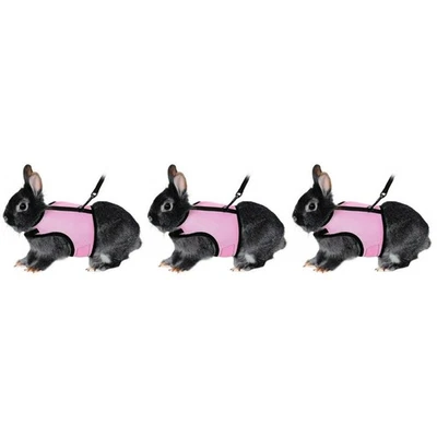  3-teiliges Kaninchen-Kätzchen-Geschirr, Katzenleine, verstellbares Geschirr mit - Bild 1 von 4