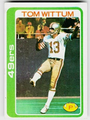 Tom Wittum, 1978 Topps, #77, San Francisco 49ers, - Image 1 of 2