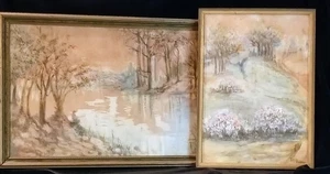 Lot von 2 Aquarellen des aufgeführten australischen Künstlers, Albert E. Newbury - Bild 1 von 17