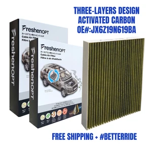 2 PACK Cabin Air Filter Fit Bronco Escape Aviator OE: JX6Z19N619BA FreshenOPT - Picture 1 of 8
