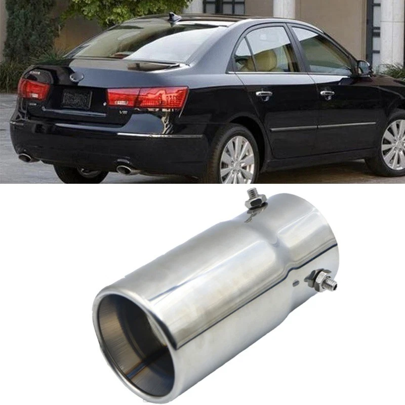 For Hyundai Scoupe 1.5" to 2.7" Exhaust Pipe Tip Rear Tail Throat Muffler Foto 1 de 4