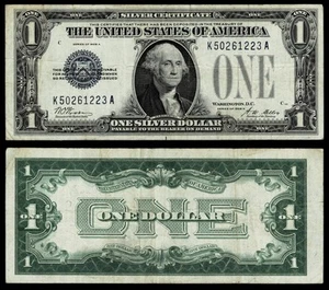 BILLETE CERTIFICADO PLATA $1 1928-A~MUY FINO - Imagen 1 de 1
