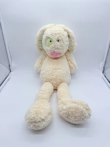 Hallmark Bunny Rabbit Plush Stuffed Green Patch Stripe Ear Eyes Cream Floppy - Picture 1 of 6