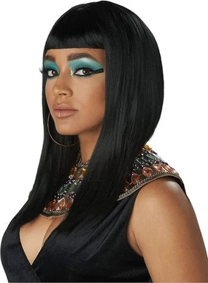 Peluca Disfraz Cleopatra Corte Egipcio Angular Adulto Foto 1 de 2