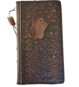 Genuine Leather Case Google Pixel  8 9 Pro Xl 10 Fold Wallet Bible Book Ostrich - Picture 1 of 7