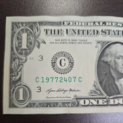 JULY 24 1977 Birthday Dollar Note 1977 24 07 Fancy Serial Number - Image 1 of 4