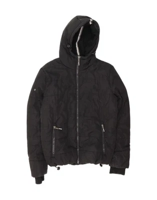 Chaqueta acolchada con capucha SUPERDRY para hombre UK 40 grande negra poliéster OP01 Foto 1 de 4