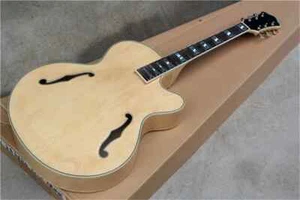 Kit de Guitarra Eléctrica Madera Natural Color Semi-Hueca Semi-Hueca, Cuerpo y Cuello de Arce - Imagen 1 de 7