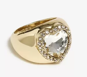NEU MIT ETIKETT J.CREW KRISTALL HERZ RING 9 - Bild 1 von 7