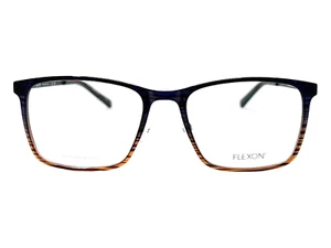 AUTHENTIC & NEW - FLEXON - EP8011 418 53/18/145 - BLUE / AMBER EYEGLASSES & CASE - Picture 1 of 3
