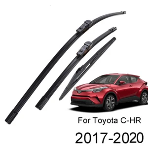 Front Rear Windscreen Wiper Blades Kit For Toyota C-HR CHR 2016 2017 2018 2019 - Picture 1 of 6