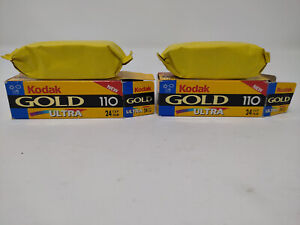 2 X Kodak Gold 110 Ultra 400/27° ISO 24 EXP 13X17MM colour film expired 12-1999