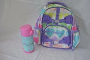READ Pottery Barn Kids Mackenzie Backpack Mini PreK Hearts Danielle Monogramed - Picture 1 of 9