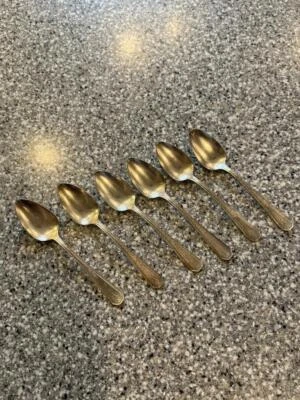 GREENWICH 6 cucharaditas ROGERS 1928 International plato de plata cubiertos cubiertos Foto 1 de 4