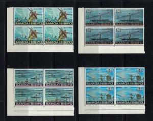 1976 SAMOA FISHING SG465-468 MUH Corner Blocks of 4 - Picture 1 of 1