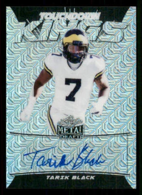 2021 Leaf Metal Draft Flashback Touchdown Kings Crystals #TKTB1 Tarik Black /40 - Image 1 of 2