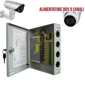 ALIMENTATORE STABILIZZATO BOX 9 CANALI USCITE CENTRALINA X TELECAMERA ANTIFURTO - Foto 1 di 4