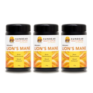 Lion's Mane Extract Cognitive Performance - Organic12:1 100g - Sunbear Health x3 - Bild 1 von 8
