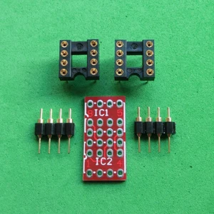 10 sets DIP to DIP Dual to Mono Opamp PCB Adapter KIT PCB+PIN+DIP SOCKET New - Picture 1 of 9