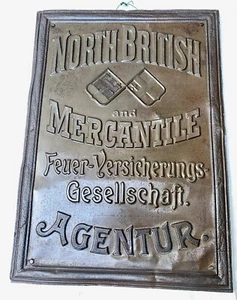1900 Rarität North British & Mercantile Feuerversicherung AGENTUR Schild DRESDEN - Bild 1 von 13