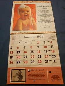 1958 Green Pastures DAIRY CALENDAR. Original. - Picture 1 of 6