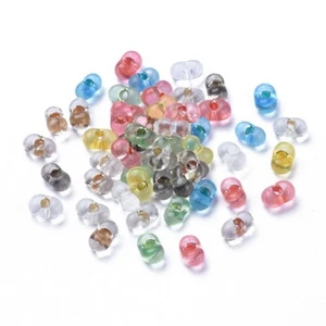 50 piezas cuentas de vidrio checas en forma de hueso colores mixtos pequeñas cuentas de lámpara sueltas 6,5 mm - Imagen 1 de 6