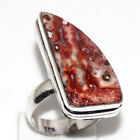 Leopard Skin Jasper 925 Silver Plated Gemstone Ring US 7.5 Gift Jewelry AU M507