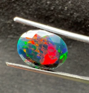 Top Smoked Black Ethiopian Welo Opal Faceted 2.9 Carat 12.5x9.5x7mm Birthstone - Picture 1 of 4