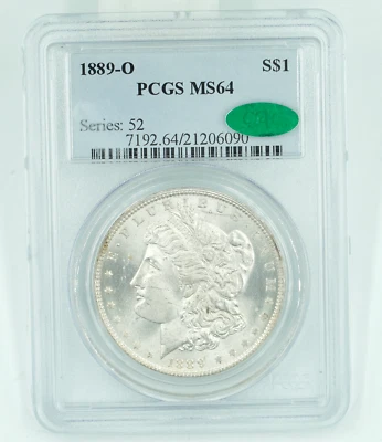 1889-O PCGS & CAC MS64 Morgan Silver Dollar Blast White - Image 1 of 3
