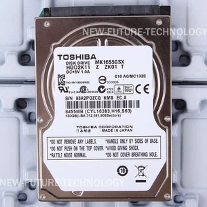 For TOSHIBA MK1655GSX 160 GB HDD 2.5" 8 MB 5400 RPM SATA Laptop Hard Disk Drive - Picture 1 of 2
