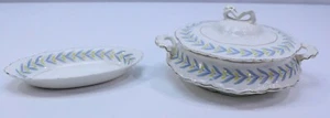 APOLLO W S George Radisson China Covered Casserole Dish Oval Serving Platter Set - Picture 1 of 11